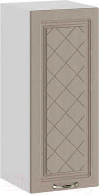 Шкаф навесной для кухни ТриЯ Бьянка 1В3 (белый/дуб кофе)