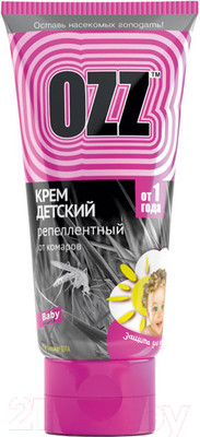 Крем от насекомых OZZ Baby от 1 года репеллентный (50мл)