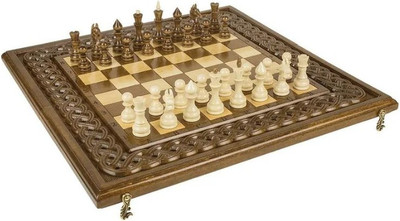 Набор настольных игр Haleyan Армянский Орнамент 2 Шахматы, нарды / kh149-4