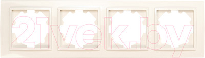 Рамка для выключателей и розеток El-Bi Zena 500-010300-228 (кремовый)