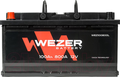 Автомобильный аккумулятор Wezer 800A L+ / WEZ100800L (100 А/ч)