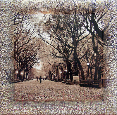 Картина Декарт Осенний сквер с опавшими листьями 8Л0063 (в раме)