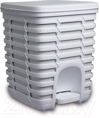 Мусорное ведро Primanova M-E54-01 (белый)