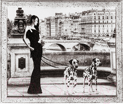 Картина Декарт Дама с далматинами 8Л3368 (в раме)