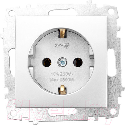 Розетка El-Bi Zena-Vega / 609-011000-217 (серебристый)