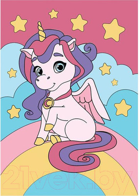 Картина по номерам Школа талантов Единорог на радуге / 4992644