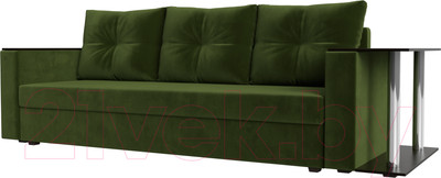 Диван Лига Диванов Атланта стол справа 254 / 112481 (микровельвет зеленый)