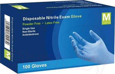 Перчатки одноразовые Nitrile Gloves Нитриловые (M, 100шт)