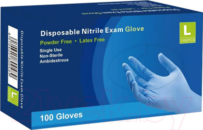 Перчатки одноразовые Nitrile Gloves Нитриловые (L, 100шт)