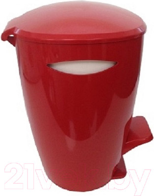 Мусорное ведро Primanova С педалью M-E04-04-01 (5л, красный/белый)