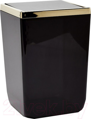 Мусорное ведро Primanova Toskana M-SA05-25-A (6л, черный/золото)