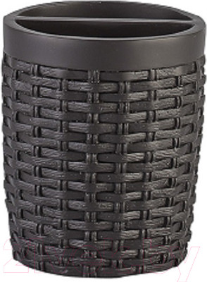 Стакан для зубной щетки и пасты Primanova Rattan D-19922 (коричневый)