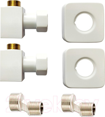 Комплект фитингов для полотенцесушителя Luxon KV 3/4"х1/2" / 758SCH0504Ral9016