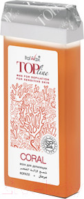 Воск для депиляции ItalWax Top Line Коралл в картридже (100г)