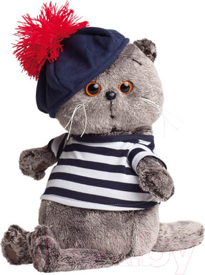 Мягкая игрушка Budi Basa Басик в тельняшке и берете / Ks22-010