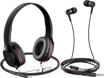 Наушники-гарнитура Hoco W24 (красный)