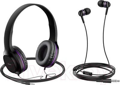 Наушники-гарнитура Hoco W24 (пурпурный)