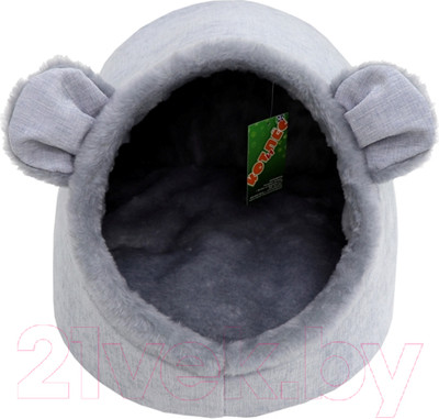 Домик для животных Кот и Пёс Мышка / Д4038ММх-ПС (серый)