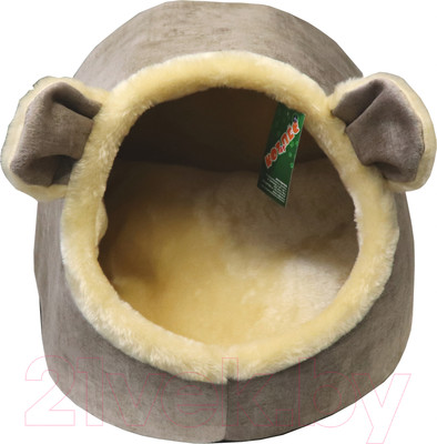 Домик для животных Кот и Пёс Мышка / Д4038ММх-ПС (коричневый)
