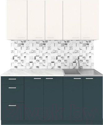 Кухонный гарнитур Агута Альфа 1.6/60 (бензин/сатин/этория)