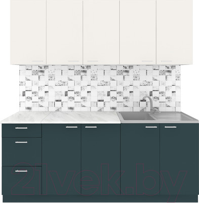 Кухонный гарнитур Агута Альфа 2.0 (бензин/сатин/этория)