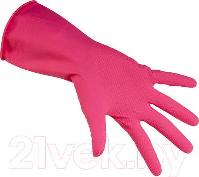 Перчатки хозяйственные Чистюля С хлопковым напылением 9 (L)