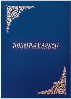 Папка адресная OfficeSpace Поздравляем! / 277206 (синий)