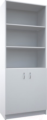Стеллаж МДК СЛШ3 широкий с 2 дверьми и полками 780x386x2000 (белый)