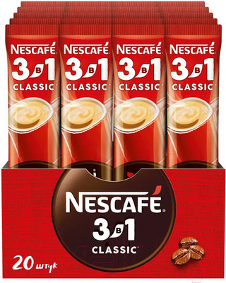 Кофе растворимый Nescafe 3в1 Классик (20шт)