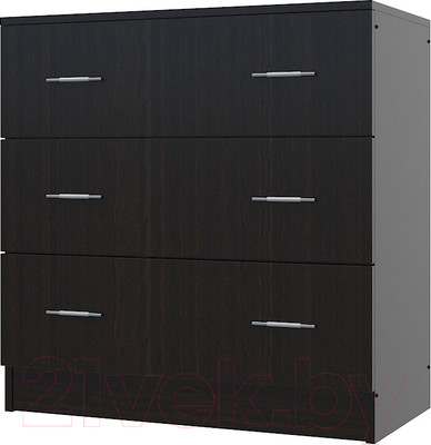 Комод МДК КМ1 с 3 ящиками 820x800x418 (венге)