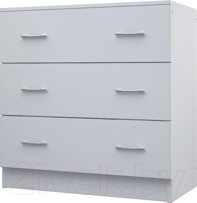 Комод МДК КМ1 с 3 ящиками 820x800x418 (белый)