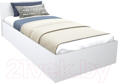 Односпальная кровать МДК КР10 100x200/700x1052x2032 (белый)