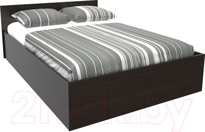 Полуторная кровать МДК КР12 140x200/700x1452x2032 (венге)