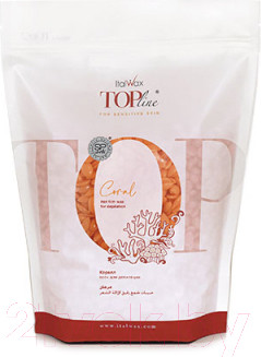 Воск для депиляции ItalWax Top Line Коралл горячий пленочный в гранулах (750г)