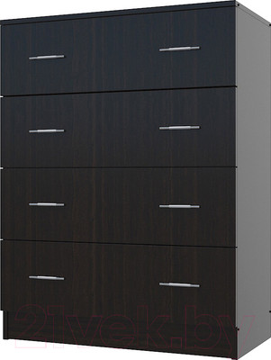 Комод МДК КМ2 с 4 ящиками 1050x800x418 (венге)