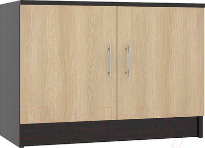 Тумба МДК ПРТ2 широкая 550x800x400 (венге/дуб млечный)