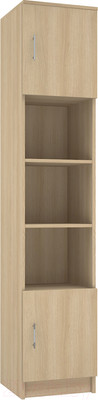 Шкаф-пенал МДК ПРС2 открытый с 2 дверками 2020x400x400 (дуб млечный)