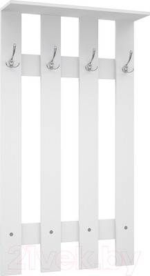 Вешалка для одежды МДК ПРВ1 4 крючка 1420x800x200 (белый)