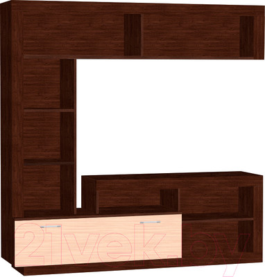 Стенка МДК ГТ4 центральный для гостиной 1704x1702x413 (венге/дуб млечный)