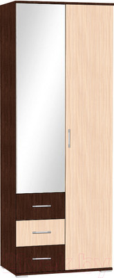 Шкаф МДК ГШ1 2-х створчатый 2120x800x450 (венге/дуб млечный)