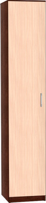 Шкаф-пенал МДК ГШБ бельевой 2120x400x450 (венге/дуб млечный)