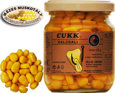 Насадка рыболовная CUKK Кукуруза сладкая мед-виноград / 4868 (220мл, желтый)