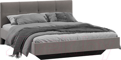Двуспальная кровать ТриЯ Элис тип 1 с мягкой обивкой 160x200 (велюр мокко)