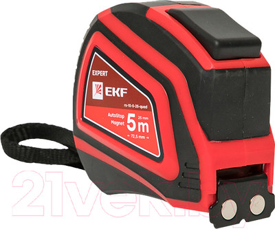 Рулетка EKF Expert РС-10 Autostop Магнит / rs-10-5-25-quad (5мx25мм)