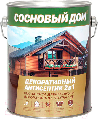 Защитно-декоративный состав Сосновый дом Ореховое дерево (2.7л)