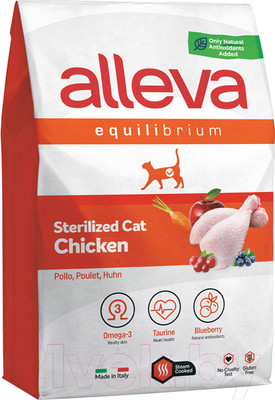 Сухой корм для кошек Alleva Эквилибриум с курицей для кастрир. и стерилиз. / P61061 (0.4кг)