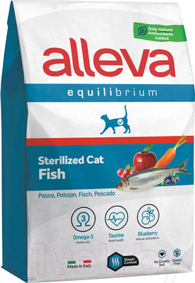 Сухой корм для кошек Alleva Эквилибриум с рыбой для кастрир. и стерилиз. / P61071 (0.4кг)