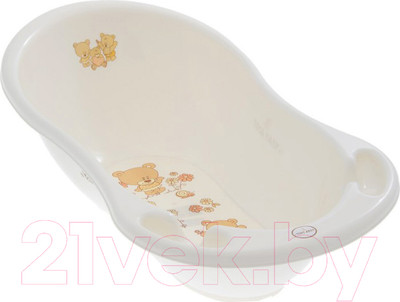 Ванночка детская Tega Teddy / MS-004 ODPLYW-118 (белый жемчуг, слив)