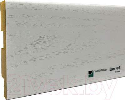 Плинтус WellMaker МДФ НМ-1780 80x16 (2.8м, бьянко 3)