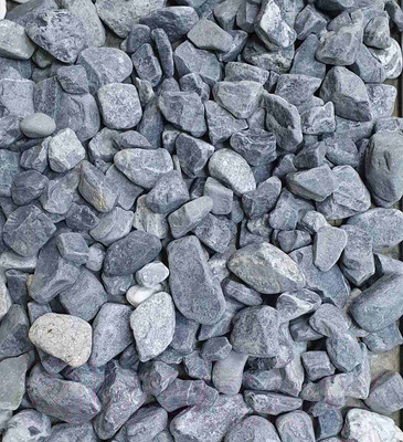 Щебень декоративный РуБелЭко Мрамор галтованный 20-40мм (20кг, черный)